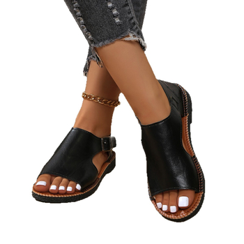 Μοντέρνα φλατ σανδάλια παραλίας για γυναίκες 2025 Νέα αντιολισθητικά ανοιχτά δάχτυλα εξωτερικού εμπορίου μεγάλα ρωμαϊκά σανδάλια για γυναίκες χονδρικής