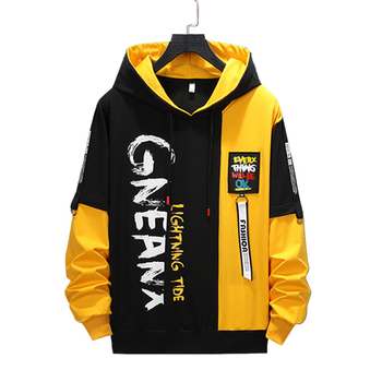 2022 Нов суитчър Пролетен с качулка Мъжко яке за гимназисти от две части Мъжки модерен комплект дрехи