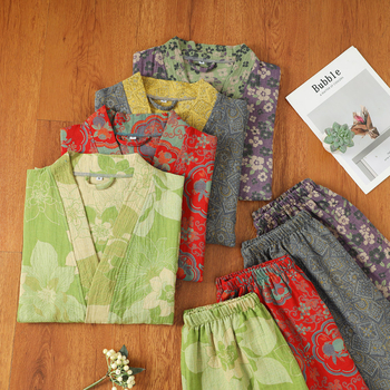 Tarpvalstybinis grynos medvilnės dvisluoksnis siūlas žakardo prakaito garinimo kostiumas viešbučio chalatas kineziterapijos kostiumas masažinis pirties kostiumas poros maudymosi kostiumėlis didmeninė prekyba