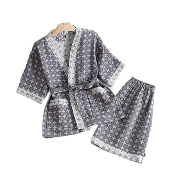 Tarpvalstybinis grynos medvilnės dvisluoksnis siūlas žakardo prakaito garinimo kostiumas viešbučio chalatas kineziterapijos kostiumas masažinis pirties kostiumas poros maudymosi kostiumėlis didmeninė prekyba