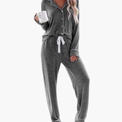 2025-ös egyszínű robbanások az Amazon új európai és amerikai női színes pamut izzadsághajtókás gombos pizsama otthoni ruházat öltöny