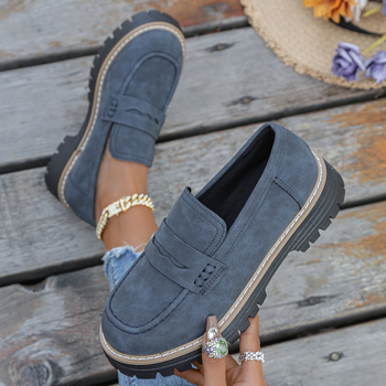 Νέα ανοιξιάτικα και φθινοπωρινά μοκασίνια 2025, μεγάλα, casual, παγωμένα, γυναικεία παπούτσια βρετανικού στιλ, χοντρό τακούνι, χοντρή σόλα, εξωτερικό εμπόριο ρετρό