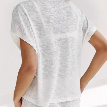 Amazon AliExpressi piiriülesed uued naiste mikroläbipaistvad pehmed ja mugavad ümara kaelusega lühikeste varrukatega püksid koduriiete komplekt