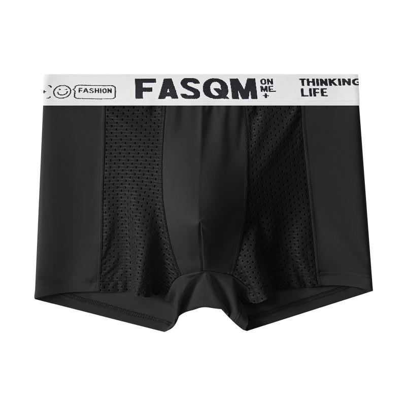 Ανδρικά εσώρουχα Explosive Mesh Ice Silk, καλοκαιρινά λεπτά μποξεράκια για αγόρια, με μέση, αναπνεύσιμα, αθλητικά σορτς για μεγάλα μεγέθη