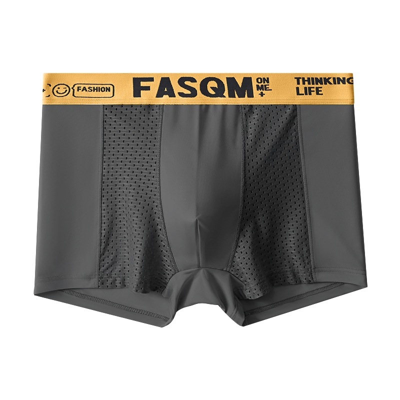 Ανδρικά εσώρουχα Explosive Mesh Ice Silk, καλοκαιρινά λεπτά μποξεράκια για αγόρια, με μέση, αναπνεύσιμα, αθλητικά σορτς για μεγάλα μεγέθη