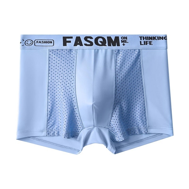 Ανδρικά εσώρουχα Explosive Mesh Ice Silk, καλοκαιρινά λεπτά μποξεράκια για αγόρια, με μέση, αναπνεύσιμα, αθλητικά σορτς για μεγάλα μεγέθη