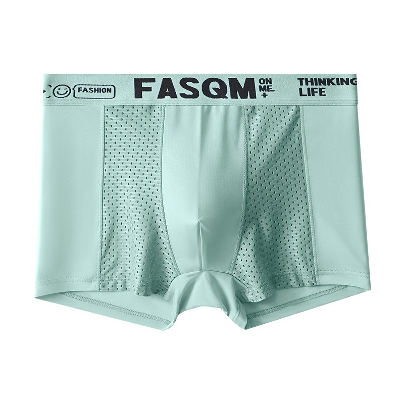 Ανδρικά εσώρουχα Explosive Mesh Ice Silk, καλοκαιρινά λεπτά μποξεράκια για αγόρια, με μέση, αναπνεύσιμα, αθλητικά σορτς για μεγάλα μεγέθη