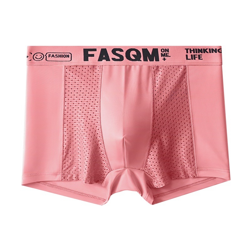 Ανδρικά εσώρουχα Explosive Mesh Ice Silk, καλοκαιρινά λεπτά μποξεράκια για αγόρια, με μέση, αναπνεύσιμα, αθλητικά σορτς για μεγάλα μεγέθη