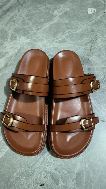 Za Export Дамски чехли с катарама и голям размер, 24 летни нови връхни дрехи, европейски и американски модни дамски обувки