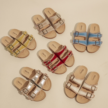 Дамски чехли Hotwind Birkenstock, нови за лятото 2025, ретро сандали за открито, плажни сандали, универсални дамски чехли тип „получешки“