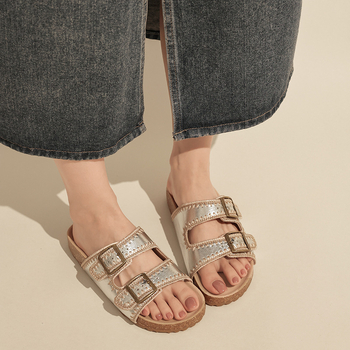 Дамски чехли Hotwind Birkenstock, нови за лятото 2025, ретро сандали за открито, плажни сандали, универсални дамски чехли тип „получешки“