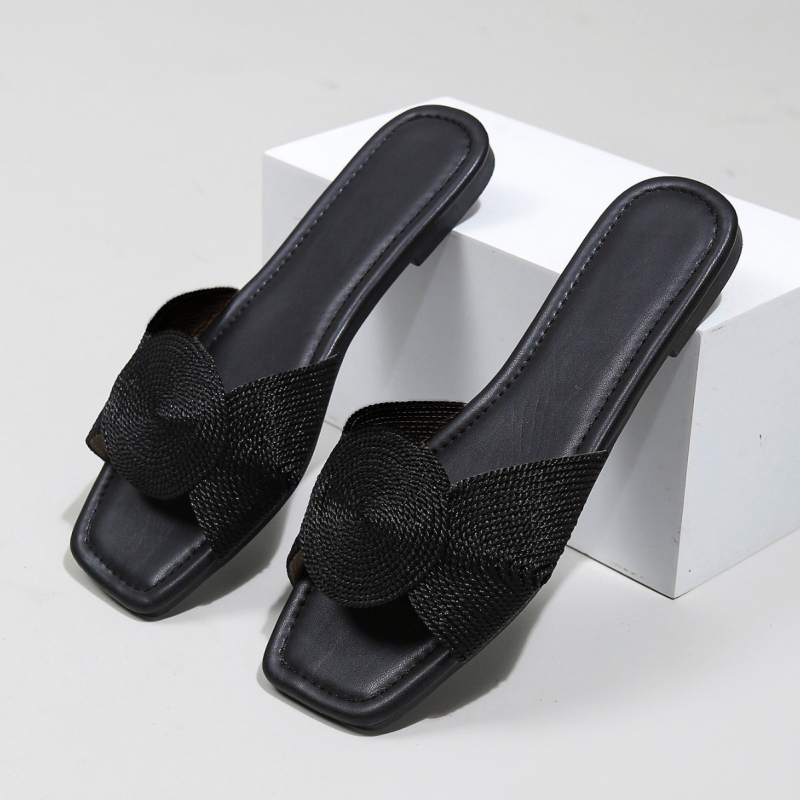 Prekogranična vanjska trgovina Europski i američki vrući prodavani veliki modeli 2025 Ljetne ženske nove metalne električne vezne tkane ravne sandale