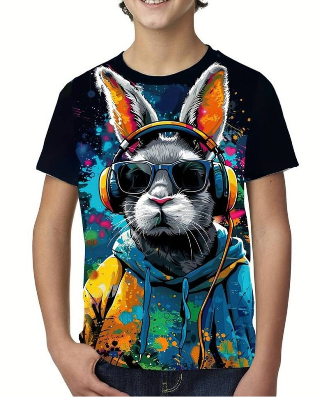 Temu dječja majica kratkih rukava s 3D printom, prekogranična ljetna, popularna dječja sportska majica, izravna opskrba iz tvornice