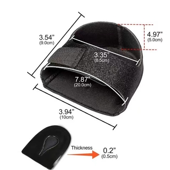 Piireülene kannakaitse, silikoonist kannapadi, lööke neelav, stressivastane kannavalu, takjapaelaga kannakate