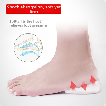 Χονδρική πώληση Unisex Διαφανείς Αντιολισθητικές Πέλτες Σιλικόνης από Μαλακή, Πλενόμενη Σιλικόνη, Μισού Μεγέθους, Αυξάνοντας το Ύψος του Τακουνιού, Άνετες