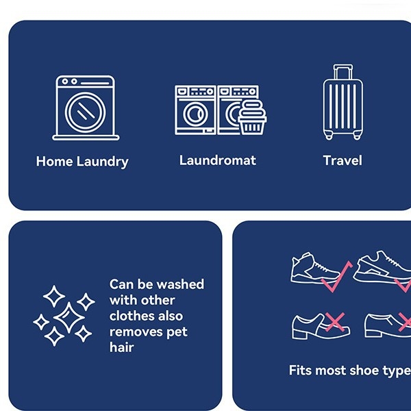 Tinginio žmogaus batų plovimo krepšys iš artefaktų, atsparus deformacijai, skalbiamas skalbimo mašinoje, džiovinamas, nešiojamas tinklinis krepšys skalbimui ir apsaugai