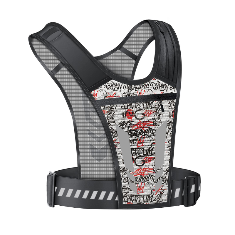 Módna náprsná taška pre mužov a ženy na outdoorové športy, priedušná cyklistika, nočný beh, veľkokapacitná reflexná náprsná taška na mobilný telefón