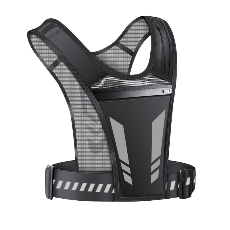 Módna náprsná taška pre mužov a ženy na outdoorové športy, priedušná cyklistika, nočný beh, veľkokapacitná reflexná náprsná taška na mobilný telefón