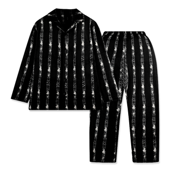 Rudens ir žiemos pižama vyriškas žieminis vilnos pamušalas sustorintas flanelinis šiltas 2023 m. naujas vyriškas namų aprangos kostiumas