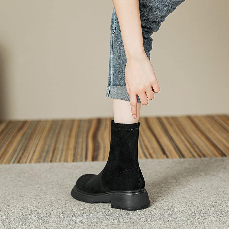 Размер за момичета 32-40, ботуши Martins, къси ботуши, дамски велурени ботуши, дамски ботуши за отслабване, есен и зима 2023