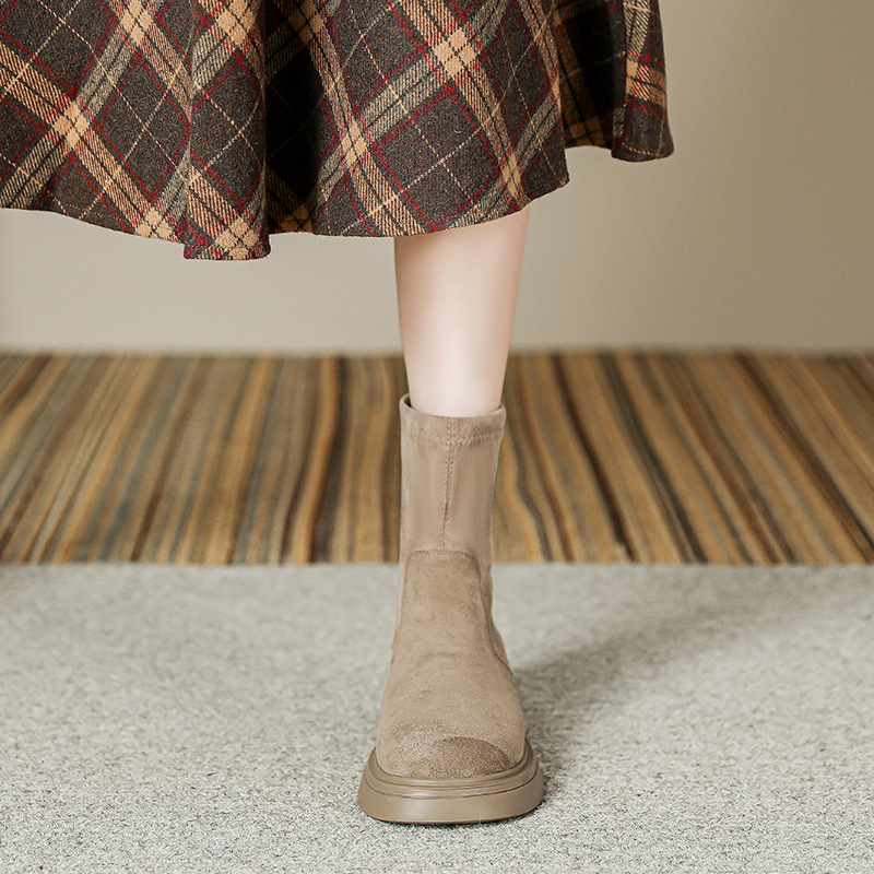 Размер за момичета 32-40, ботуши Martins, къси ботуши, дамски велурени ботуши, дамски ботуши за отслабване, есен и зима 2023