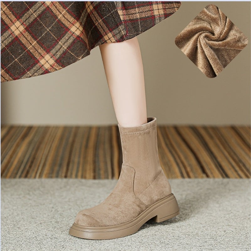 Размер за момичета 32-40, ботуши Martins, къси ботуши, дамски велурени ботуши, дамски ботуши за отслабване, есен и зима 2023