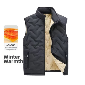 Rudens ir žiemos reljefinė medvilninė liemenė vyriška rudens ir žiemos madinga šilta paminkštinta liemenė, aksominis paltas, didmeninė prekyba