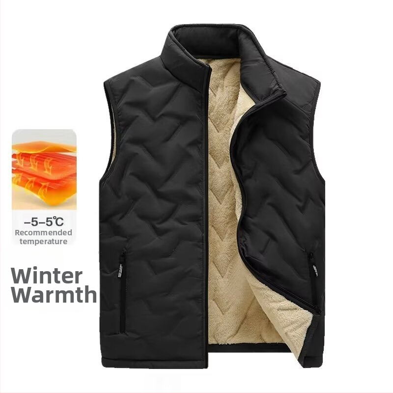 Rudens ir žiemos reljefinė medvilninė liemenė vyriška rudens ir žiemos madinga šilta paminkštinta liemenė, aksominis paltas, didmeninė prekyba