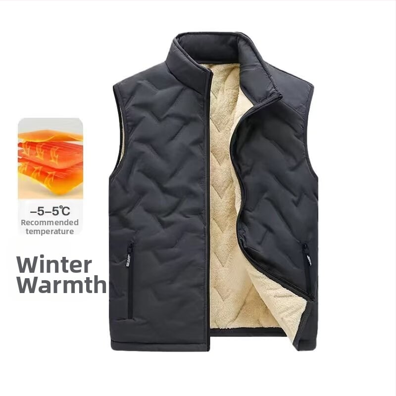 Rudens ir žiemos reljefinė medvilninė liemenė vyriška rudens ir žiemos madinga šilta paminkštinta liemenė, aksominis paltas, didmeninė prekyba