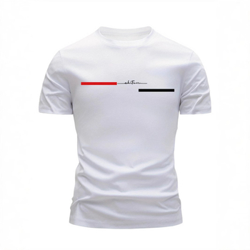 Διασυνοριακό Ευρωπαϊκό και Αμερικανικό Independent Station Καλοκαιρινό Νέο Βαμβακερό Αθλητικό T-Shirt με Χαλαρή Αίσθηση Πάγου για Ανδρικό με Στρογγυλή Λαιμόκοψη και Κοντό Μανίκι