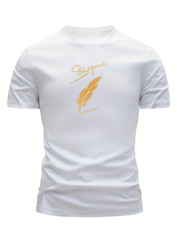 Tricou de vară pentru bărbați, cu mânecă scurtă, cu guler rotund, stil european și american, pentru sport, vară, nou, cu bumbac gros