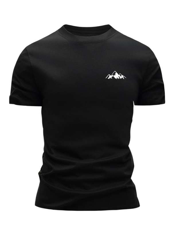 Tricou de vară pentru bărbați, cu mânecă scurtă, cu guler rotund, stil european și american, pentru sport, vară, nou, cu bumbac gros