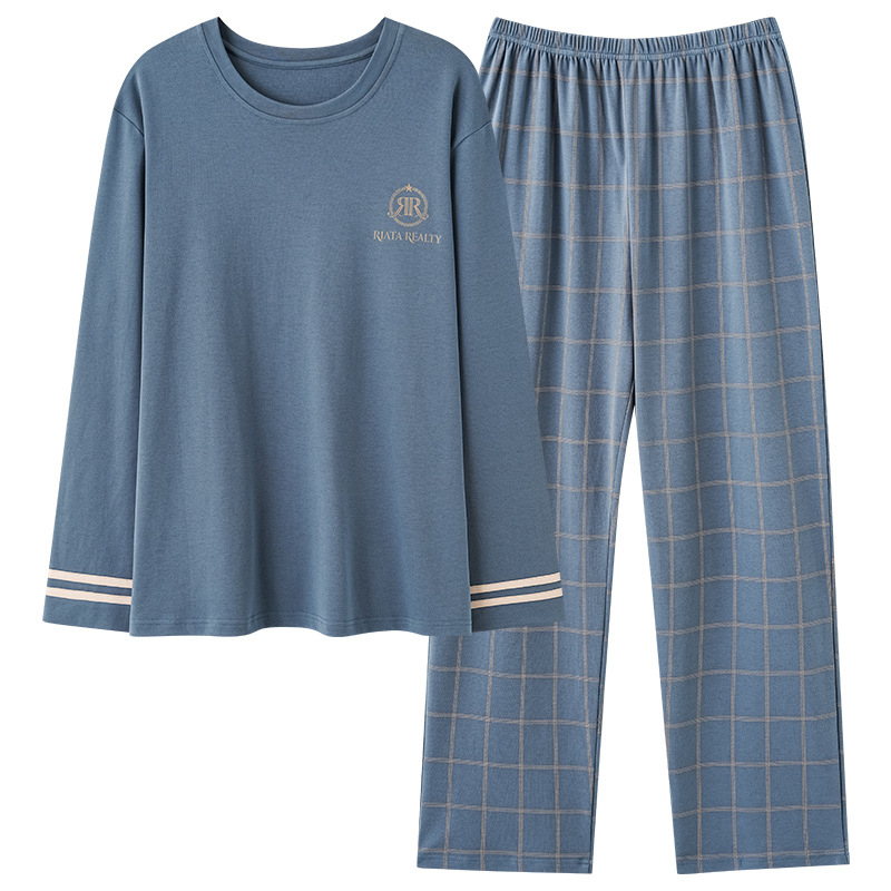 Meeste pikkade varrukatega kevad- ja sügispidžaama, mida saab kanda ka õues, sügisel ja talvel, pluss-suuruses poiste 2024. aasta uus koduriietus