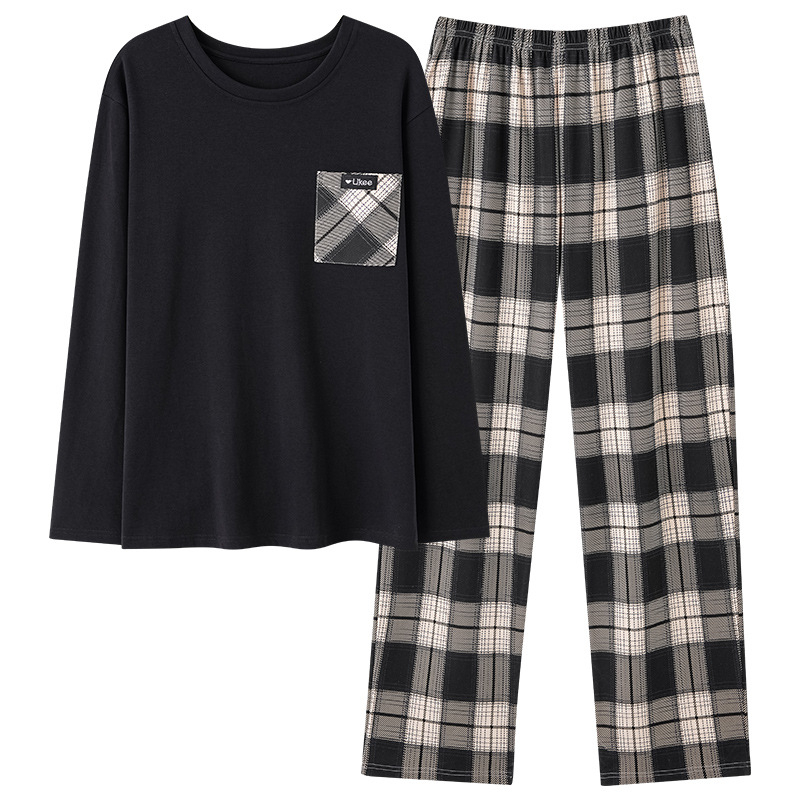 Meeste pikkade varrukatega kevad- ja sügispidžaama, mida saab kanda ka õues, sügisel ja talvel, pluss-suuruses poiste 2024. aasta uus koduriietus