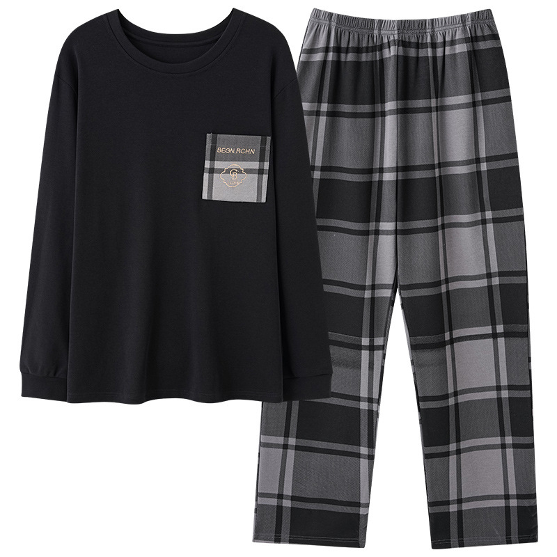 Meeste pikkade varrukatega kevad- ja sügispidžaama, mida saab kanda ka õues, sügisel ja talvel, pluss-suuruses poiste 2024. aasta uus koduriietus