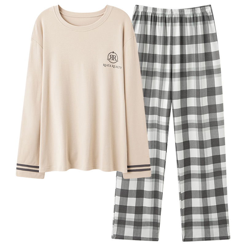 Meeste pikkade varrukatega kevad- ja sügispidžaama, mida saab kanda ka õues, sügisel ja talvel, pluss-suuruses poiste 2024. aasta uus koduriietus