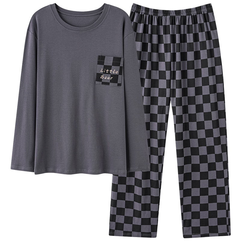 Meeste pikkade varrukatega kevad- ja sügispidžaama, mida saab kanda ka õues, sügisel ja talvel, pluss-suuruses poiste 2024. aasta uus koduriietus