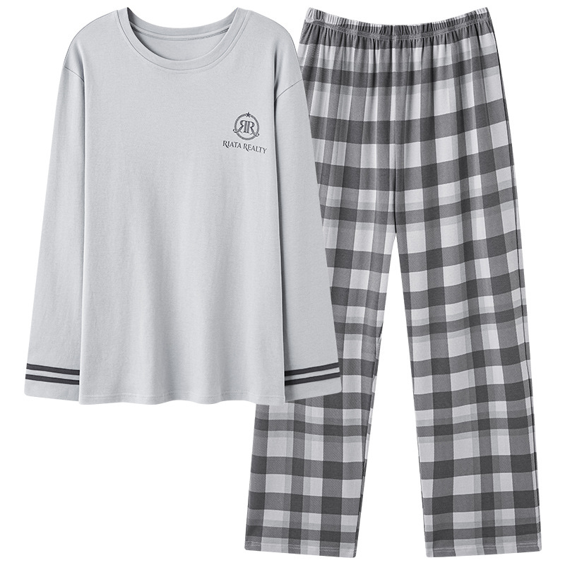 Meeste pikkade varrukatega kevad- ja sügispidžaama, mida saab kanda ka õues, sügisel ja talvel, pluss-suuruses poiste 2024. aasta uus koduriietus