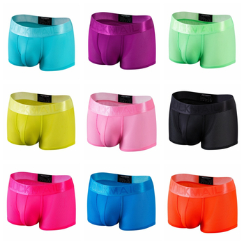 JOCKMAIL Σέξι Ανδρικό Μπόξερ Εσώρουχο Ice Silk Αναπνεύσιμο Νεανικό Παντελόνι Τέσσερις Γωνίες Ανδρικό Παντελόνι Φόρμας Mesh Γρήγορο Στέγνωμα
