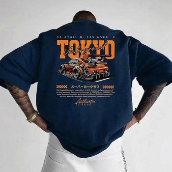 Američka retro trkaća odijela, majica kratkih rukava, ženska, ljetna trendi marka za 2025., svestrana hip-hop ulična odjeća s pola rukava