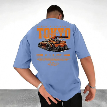 Αμερικανική ρετρό αγωνιστική φόρμα με κοντομάνικο μπλουζάκι γυναικών 2025 καλοκαίρι μοντέρνα μάρκα ευέλικτη μάρκα μισό μανίκι ρούχα χιπ χοπ δρόμου