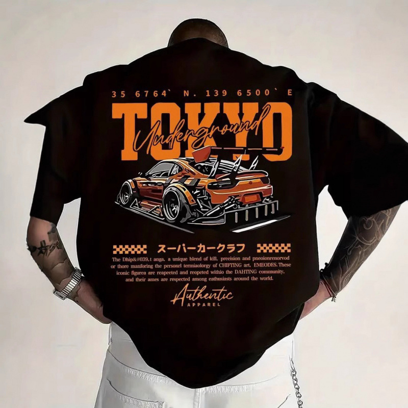 Američka retro trkaća odijela, majica kratkih rukava, ženska, ljetna trendi marka za 2025., svestrana hip-hop ulična odjeća s pola rukava