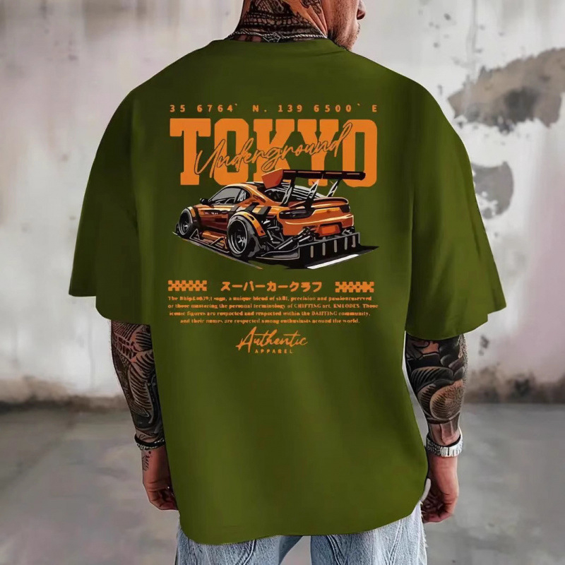 Američka retro trkaća odijela, majica kratkih rukava, ženska, ljetna trendi marka za 2025., svestrana hip-hop ulična odjeća s pola rukava