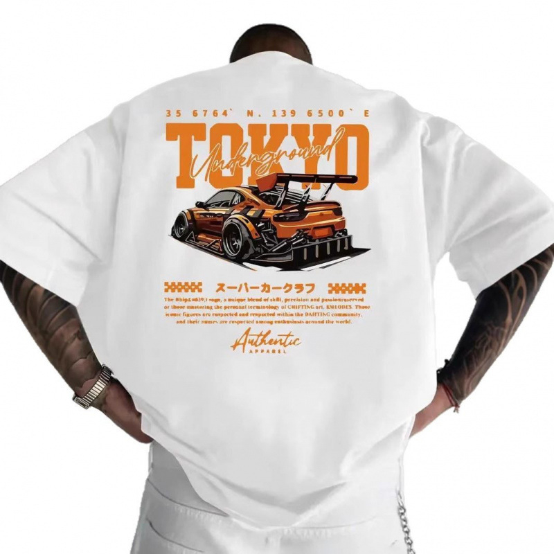 Američka retro trkaća odijela, majica kratkih rukava, ženska, ljetna trendi marka za 2025., svestrana hip-hop ulična odjeća s pola rukava