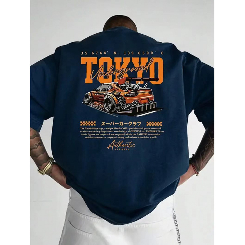 Američka retro trkaća odijela, majica kratkih rukava, ženska, ljetna trendi marka za 2025., svestrana hip-hop ulična odjeća s pola rukava