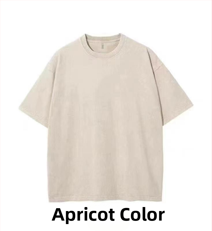 240g teška oprana vintage majica kratkih rukava spuštenih ramena za muškarce, ljetni u trendu, novi retro model iz 2025., polurukavi