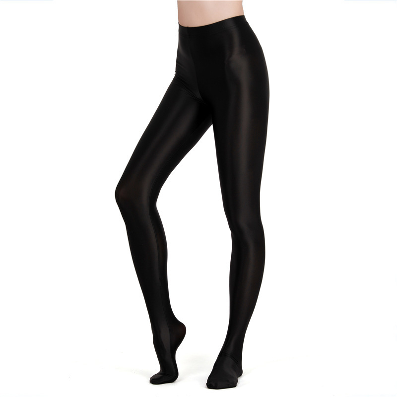 Küljest õmblusteta õliläikega siidised retuusid, kõrge vöökohaga sukkpüksid, Euroopa ja Ameerika, suured suurused, AliExpress Explosions 7057