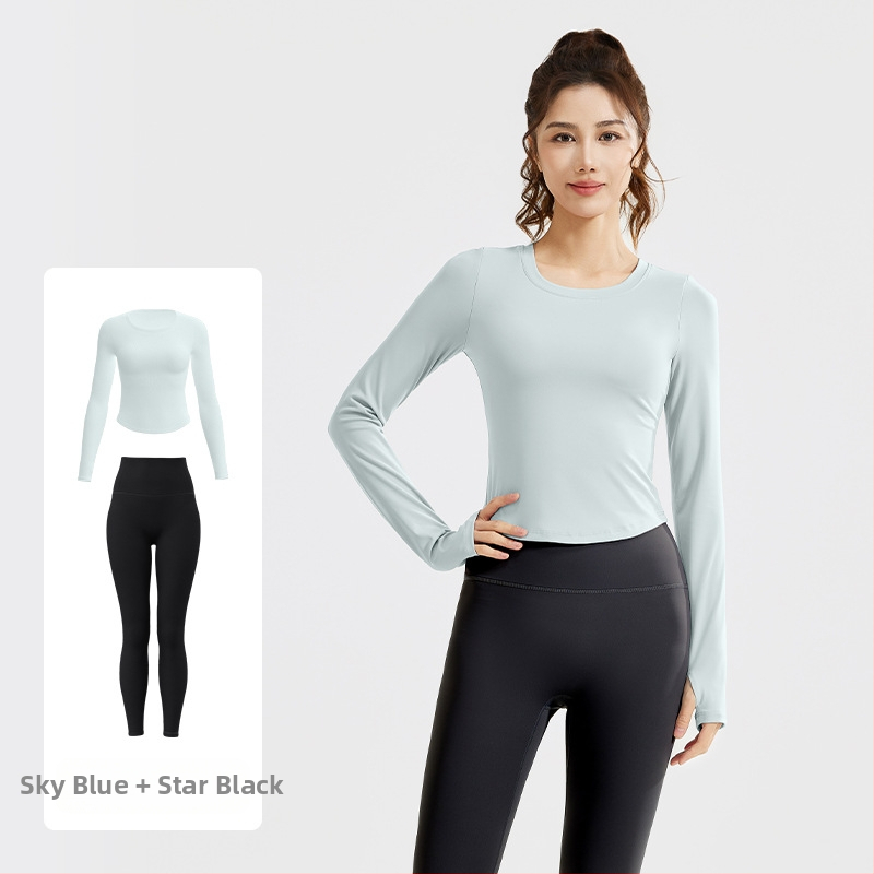 Juyitang uus alasti õhuke joogaülikond õhuke elastne hingav fitness jooksmiseks vaba aja veetmiseks mõeldud fitnessülikond