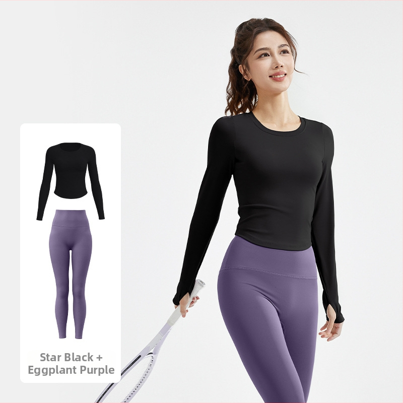 Juyitang uus alasti õhuke joogaülikond õhuke elastne hingav fitness jooksmiseks vaba aja veetmiseks mõeldud fitnessülikond