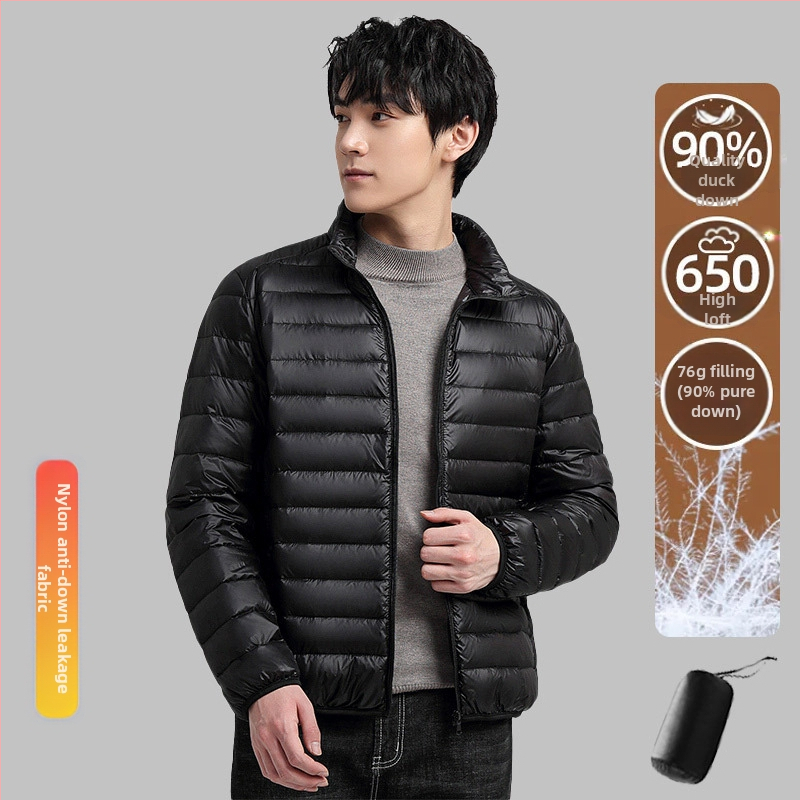 [Noul Standard Național] Jachetă cu puf pentru bărbați și femei, guler înalt ușor, protecție împotriva frigului 6001